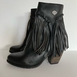 Harley Davidson boots. Leather with tassels.